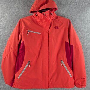 The North Face Hyvent Jacket Womens Large Coral 3 in 1 Triclimate Cinnabar Ski